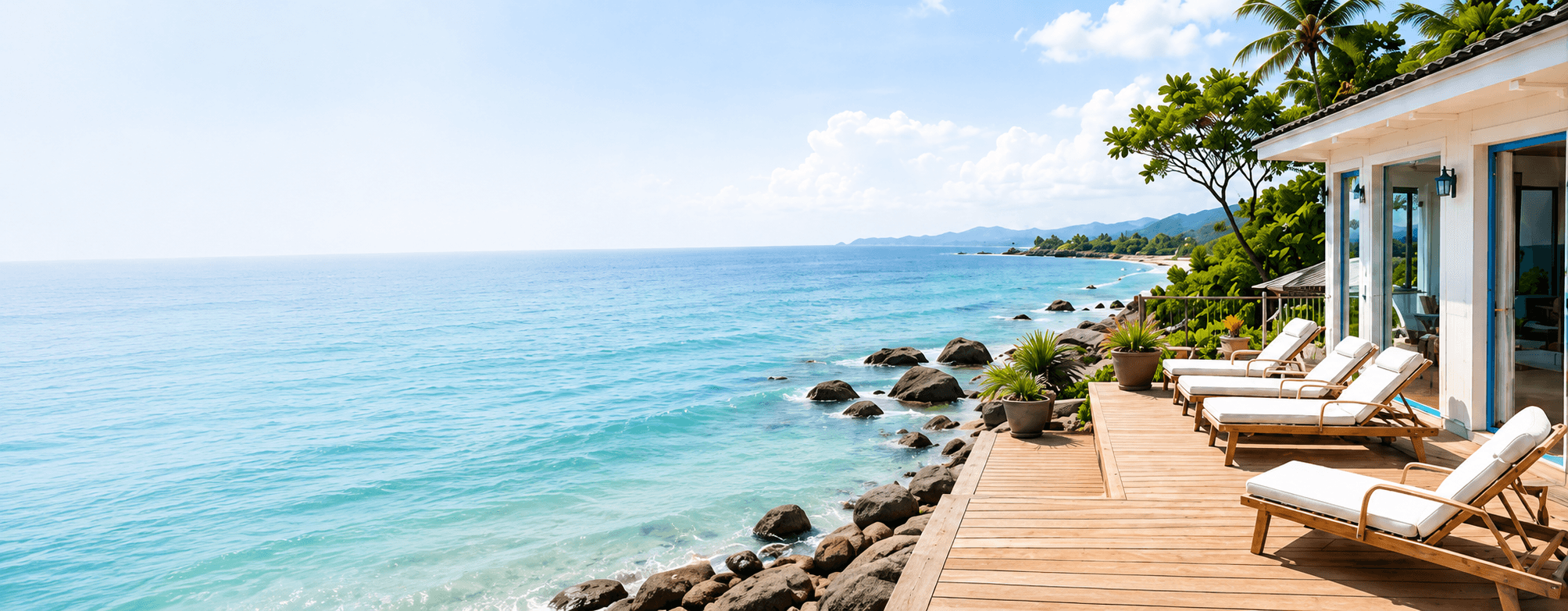Beach homestay view